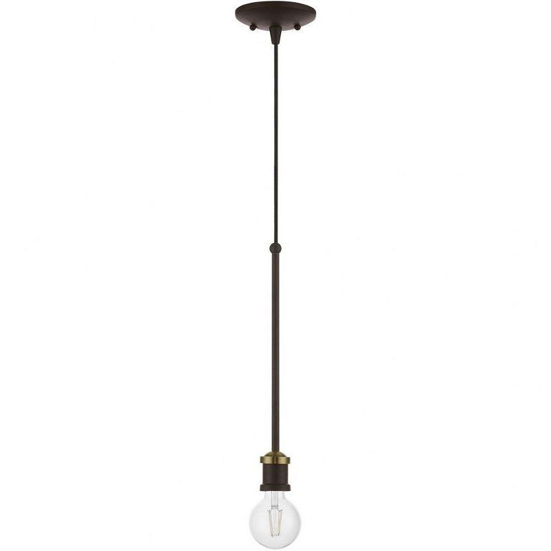 Livex Lighting Lansdale 1 - Light Pendant in  Bronze/Antique Brass