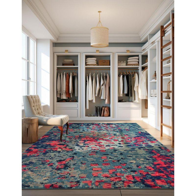 Unique Loom 3' 3 x 5' 3 Jardin Ivy Blue Area Rug