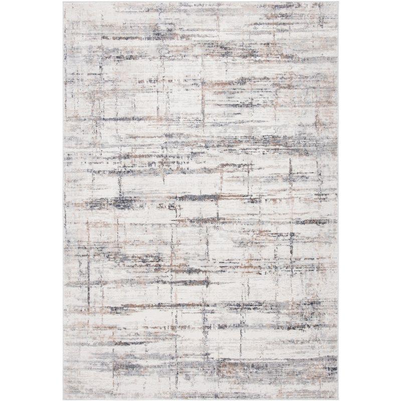 Amelia Grey and Gold Synthetic Flat Woven Area Rug