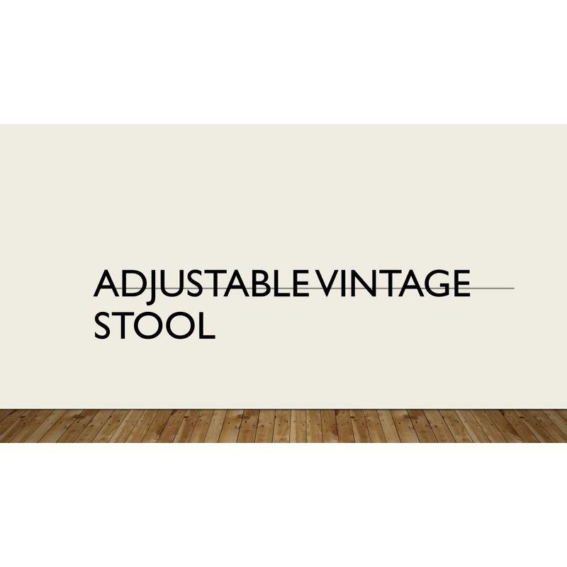 Carolina Living Jackson Adjustable Barstool Metal/Chestnut: Round, Backless, 250lb Capacity, Rustic Style