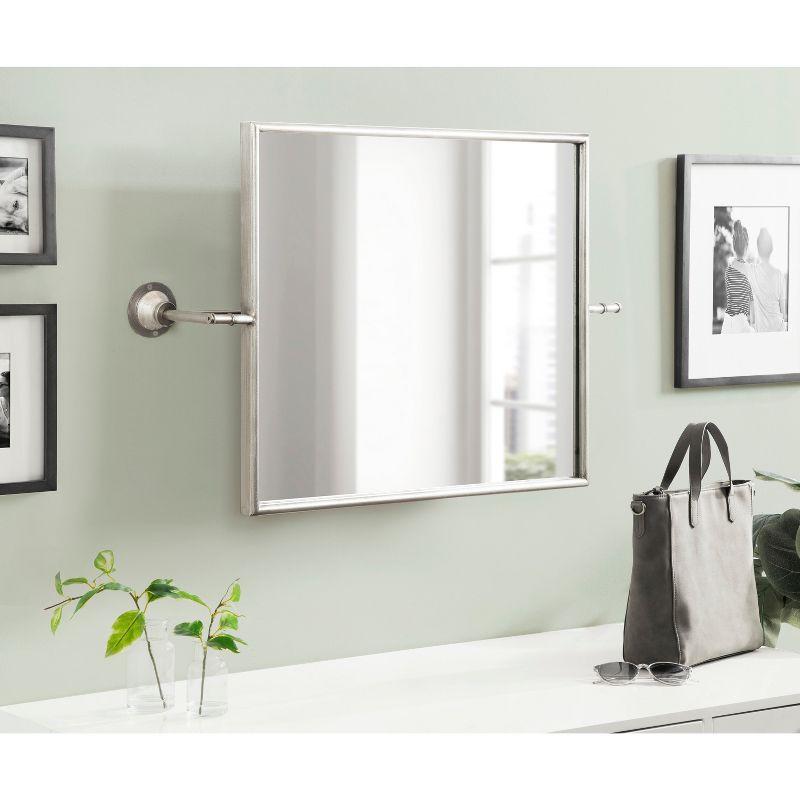 20"x31" Darbridge Rectangle Pivot Mirror Silver - Kate & Laurel All Things Decor