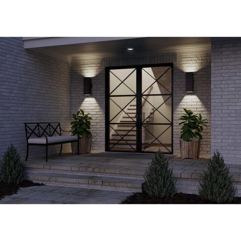 White 18" Dimmable LED Outdoor Wall Sconce