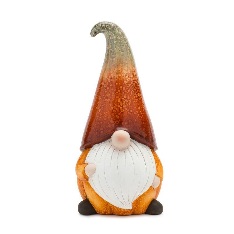 Terracotta Pumpkin Gnome Figurines Set for Fall Decor