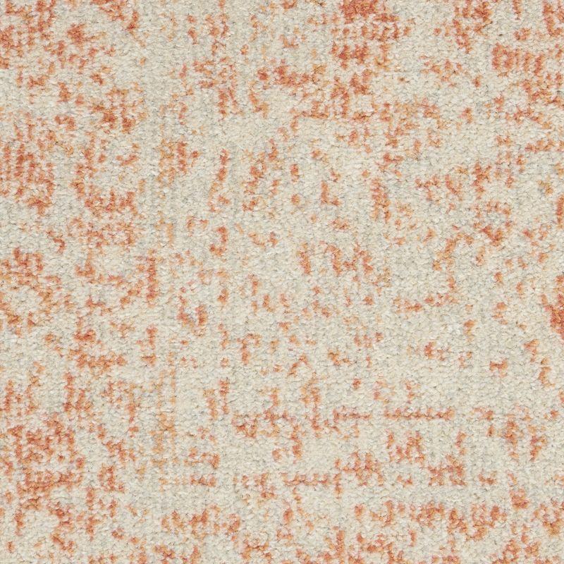 Nourison Tranquil Vintage Persian Center Medallion Area Rug Ivory Pink 5'3" x 7'3"