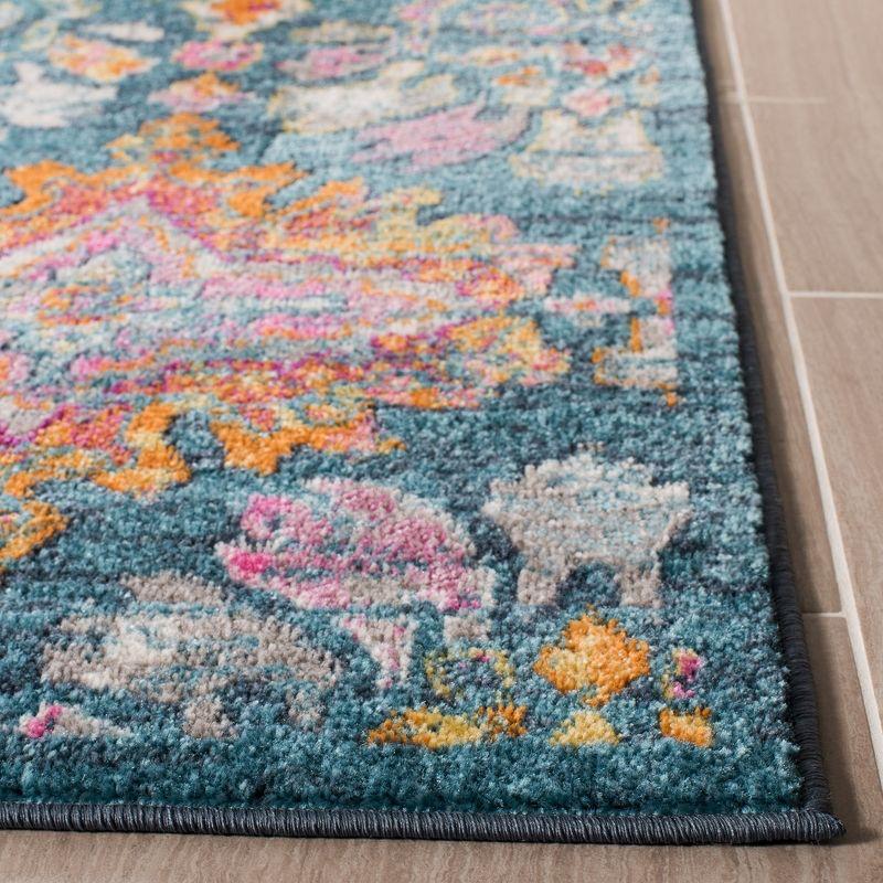 Madison MAD144 Power Loomed Indoor Area Rug - Blue/Orange - 5'x7' - Safavieh