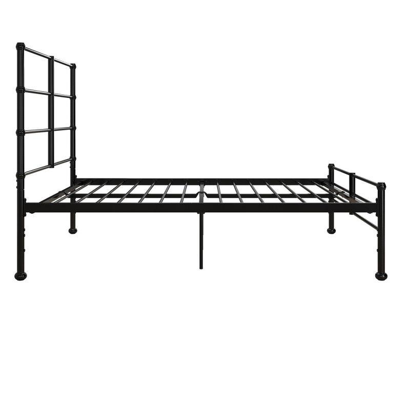 Mr. Kate Mackenzie Metal Platform Bed Frame with 3 Adjustable Mattress Heights Black