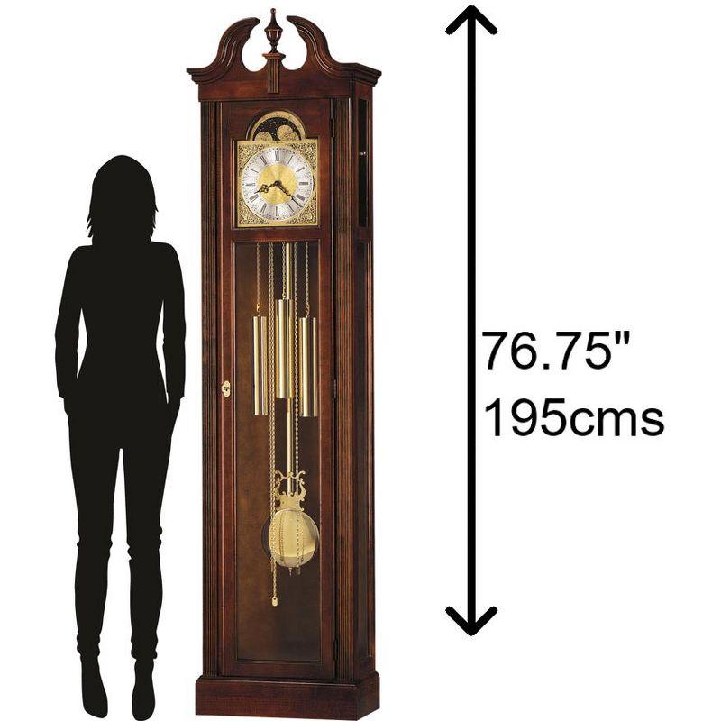 Chateau 76.75" Windsor Cherry Traditional Grandfather Clock