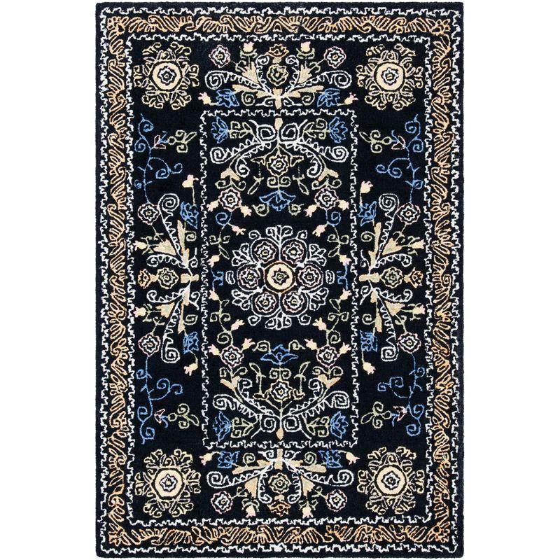 Micro-Loop MLP522 Hand Tufted Accent Rug - Black/Green - 2'x3' - Safavieh.