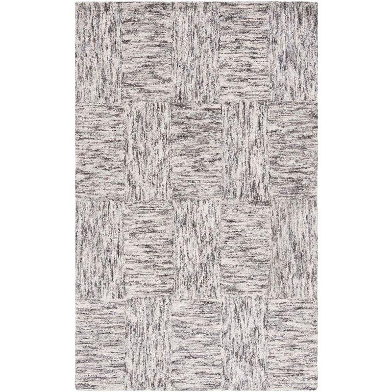 Abstract ABT601 Hand Tufted Area Rug - Ivory/Charcoal - 5'x8' - Safavieh .
