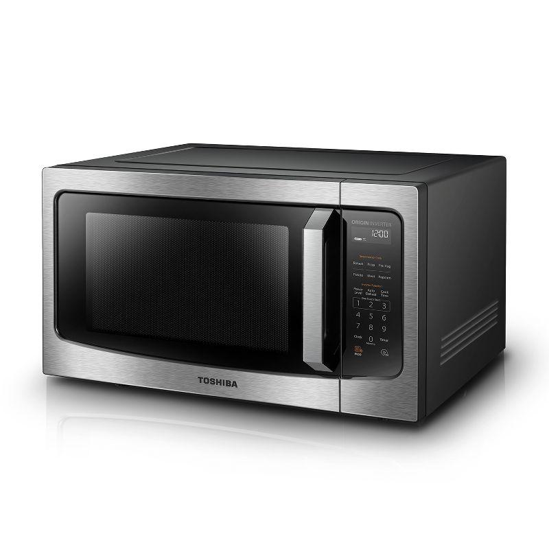Toshiba TOSHIBA 1.6 Cu.ft Countertop Microwave Oven, Inverter, Smart Sensor, 13.6" Turntable, 1250W, Silver ML-EM45PIT(SS)