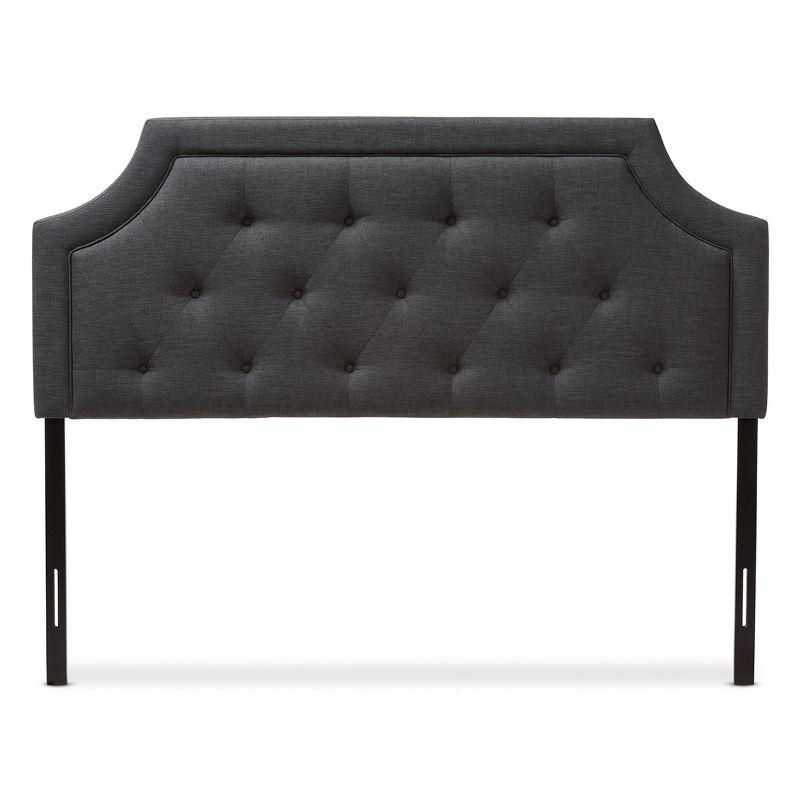 Mars Modern And Contemporary Fabric Headboard Dark Gray - Baxton Studio