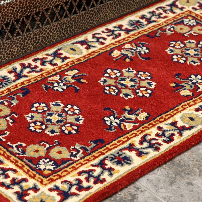 ACHLA Designs 44" Long Minuteman International Oriental Rectangular Hearth Rug: Wool, Fire-Resistant