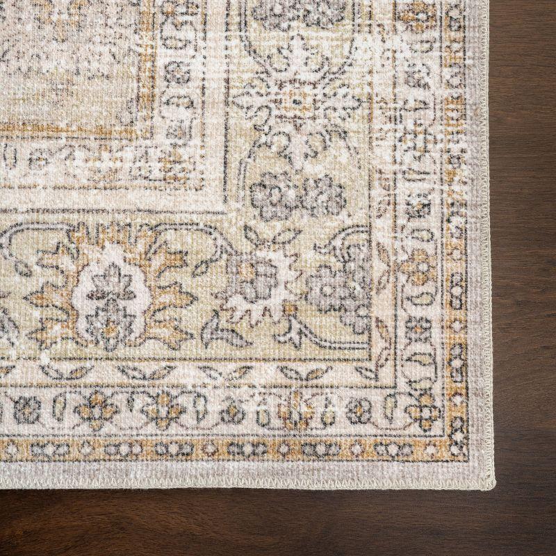 Nuloom Sia SplashGuard Vintage Floral Machine Washable Area Rug, 2' x 3', Sia Beige