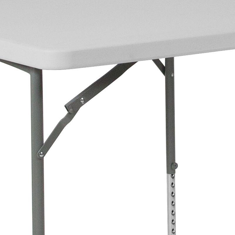 Flash Furniture Parker 2.79-Foot Square Height Adjustable Plastic Folding Table