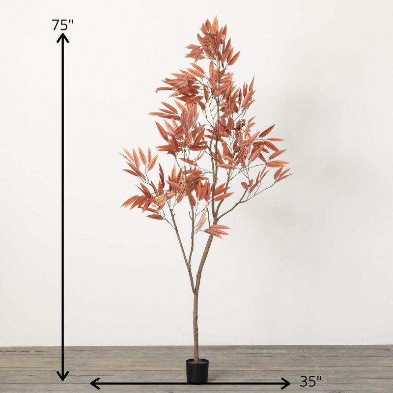 6'3"H Sullivans Colorful Mango Leaf Tree, Brown