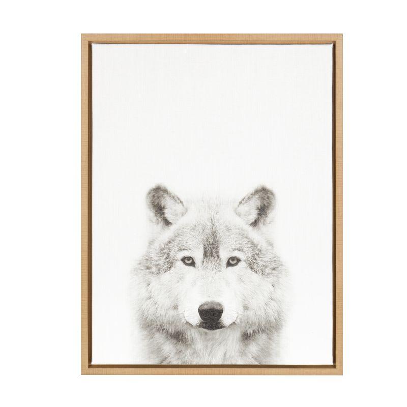 Sylvie Wolf Black and White Framed Canvas Wall Art