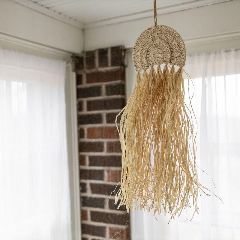 Harmony Arch Hanging Accent Seagrass & Raffia - Foreside Home & Garden