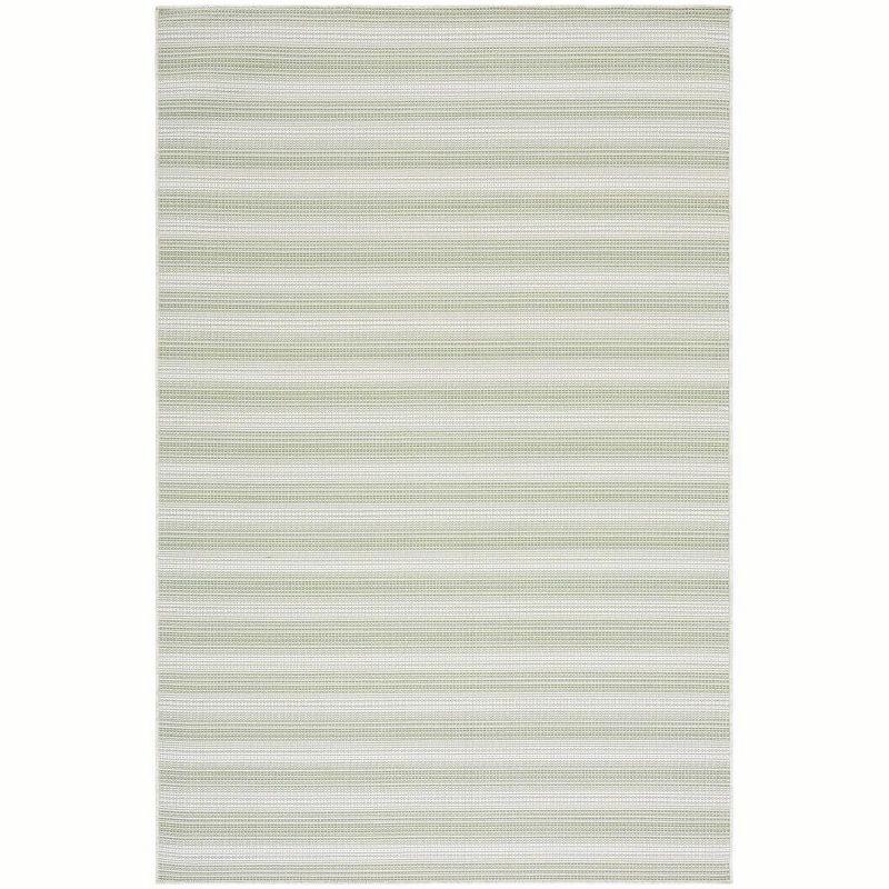 Olive Green & Ivory Hand-Knotted 9' x 12' Easy-Care Wool Blend Rug