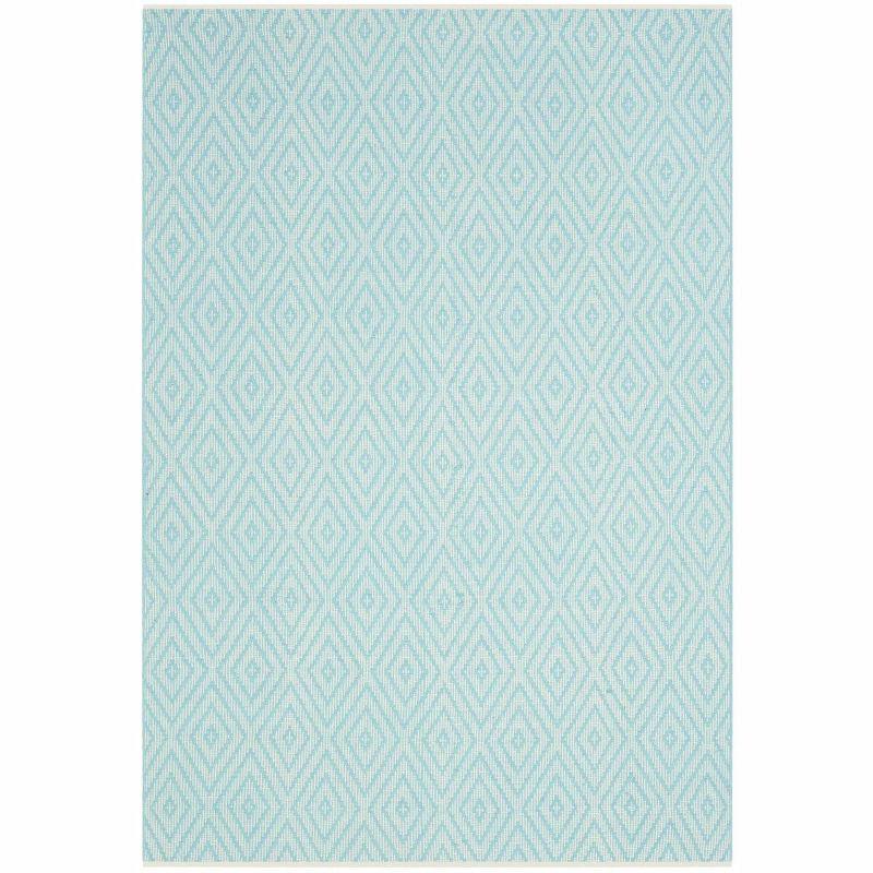 Montauk MTK811 Hand Woven Indoor Area Rug - Turquoise/Ivory - 5'x7' - Safavieh.