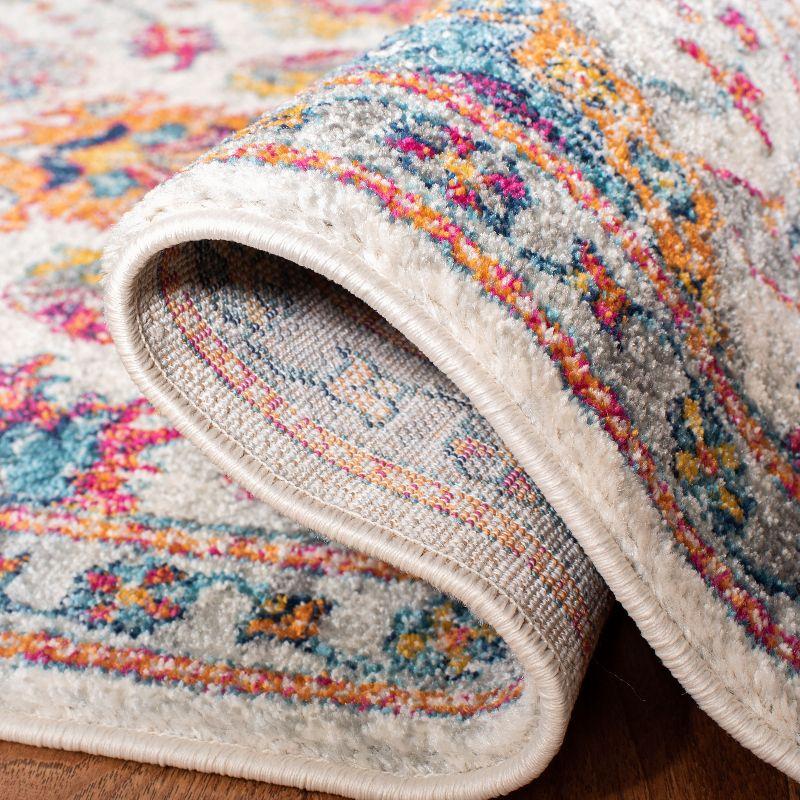 Evoke EVK255 Power Loomed Area Rug - Cream/Orange - 5'3"x5'3" - Safavieh.