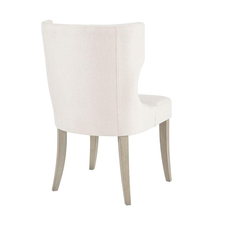 Madison Park Troy Upholstered Wingback Dining Chair Cream