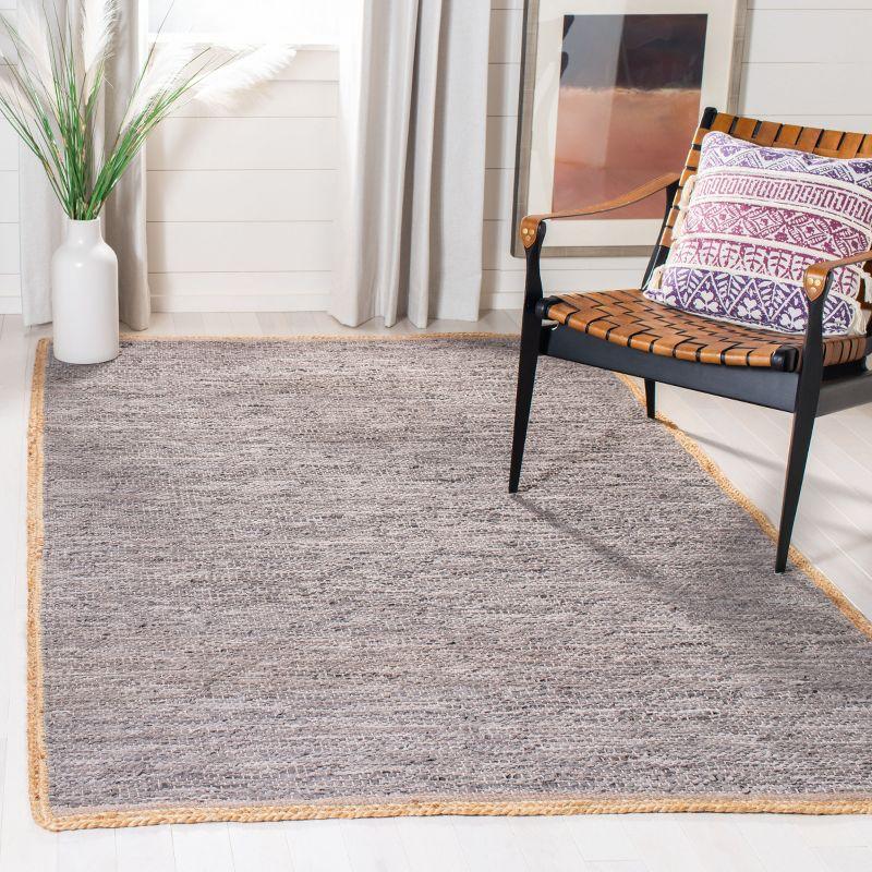 Cape Cod CAP901 Woven Indoor Area Rug - Light Grey/Natural - 4'x6' - Safavieh