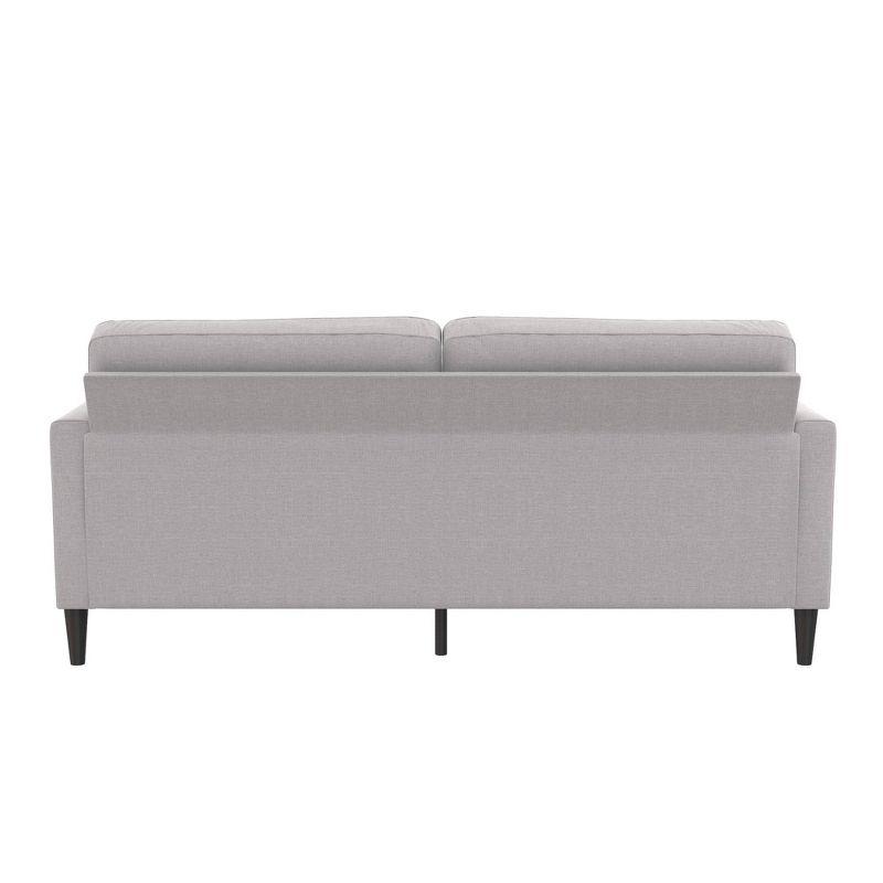 Light Gray Linen 67'' Wood Frame Pillow-Top Arm Sofa