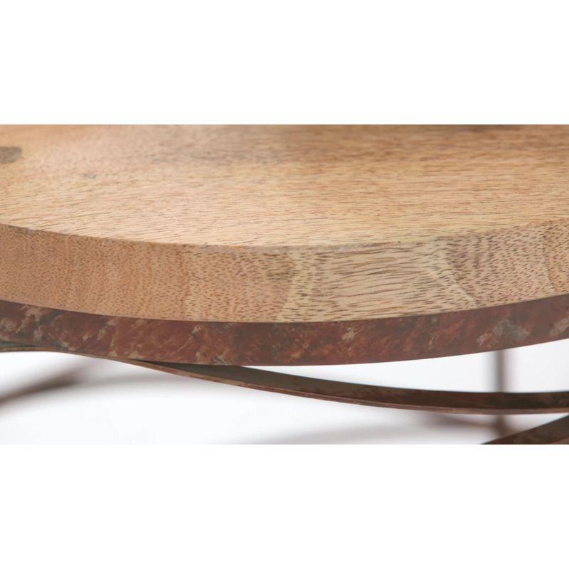 Lora Solid Wood Drum End Table