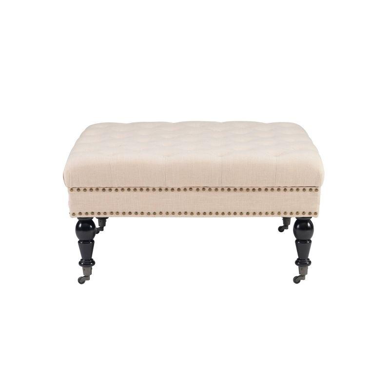 Kelly Clarkson Home Landis 35" Nailhead Trim Tufted Upholstered Ottoman