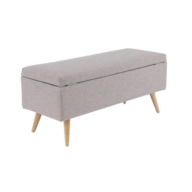 Contemporary Storage Bench Gray - Olivia & May