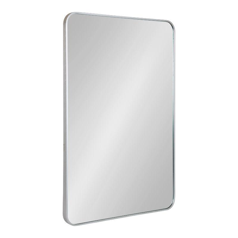 Kate and Laurel Zayda Radius Rectangle Framed Wall Mirror, 24x36, Silver