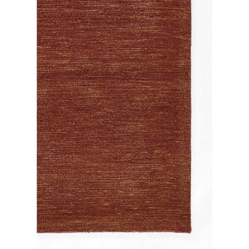 Momeni 5'x8' James Solid Handtufted Area Rug Rust: Wool, Low Pile, Indoor, Rectangle, Cotton Backing, Vacuum Care
