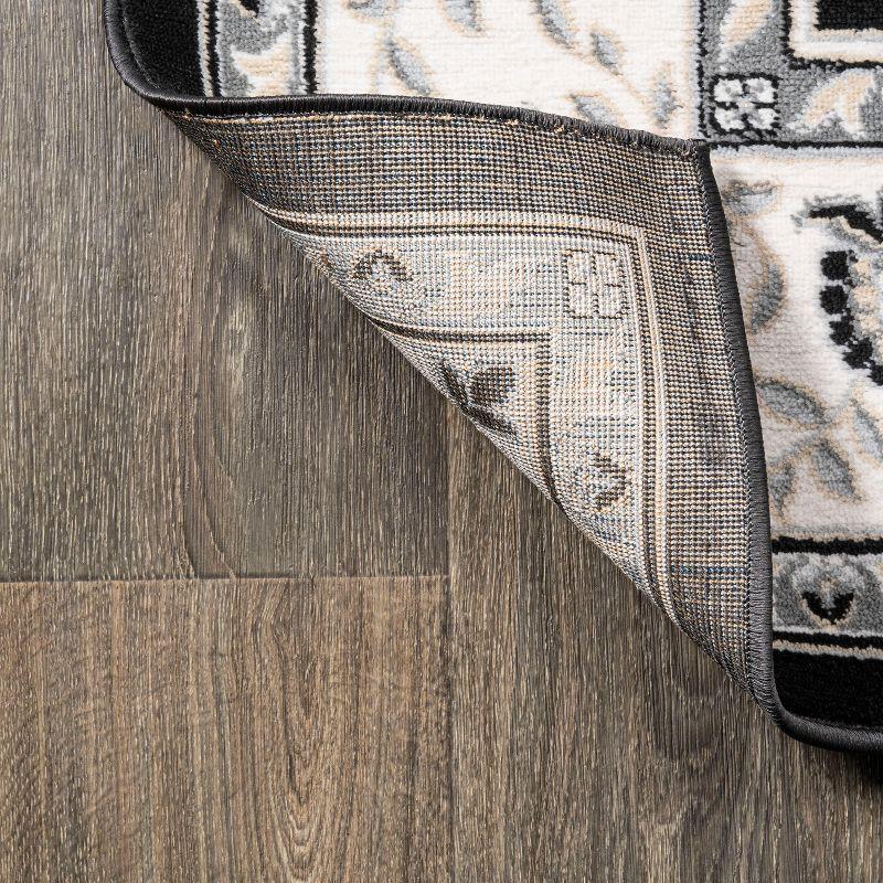 5'x 8' Cherie French Cottage Area Rug, Black/Cream - JONATHAN Y