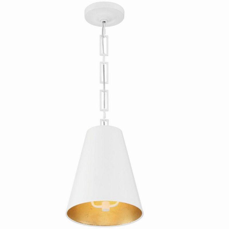 Crystorama Lighting Alston 2 - Light Chandelier in  Matte White/Antique Gold