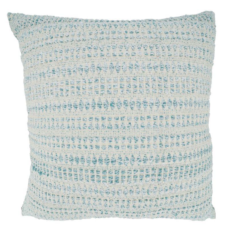 Saro Celeste Collection Geometric Cotton Blend Throw Pillow