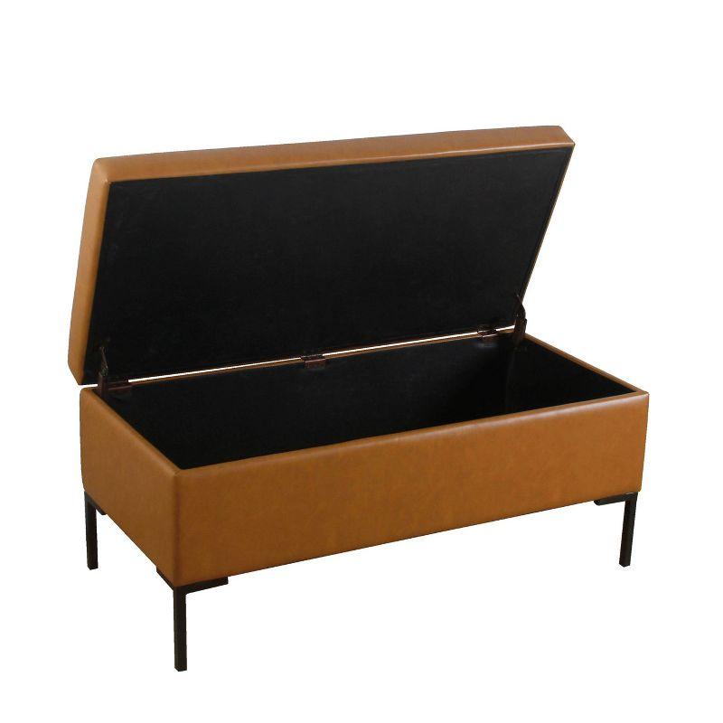 Large Storage Bench with Metal Legs - HomePop