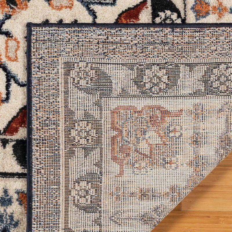 Gertmenian Alor Khelo Traditional Oriental Blue Indoor Polypropylene Area Rug