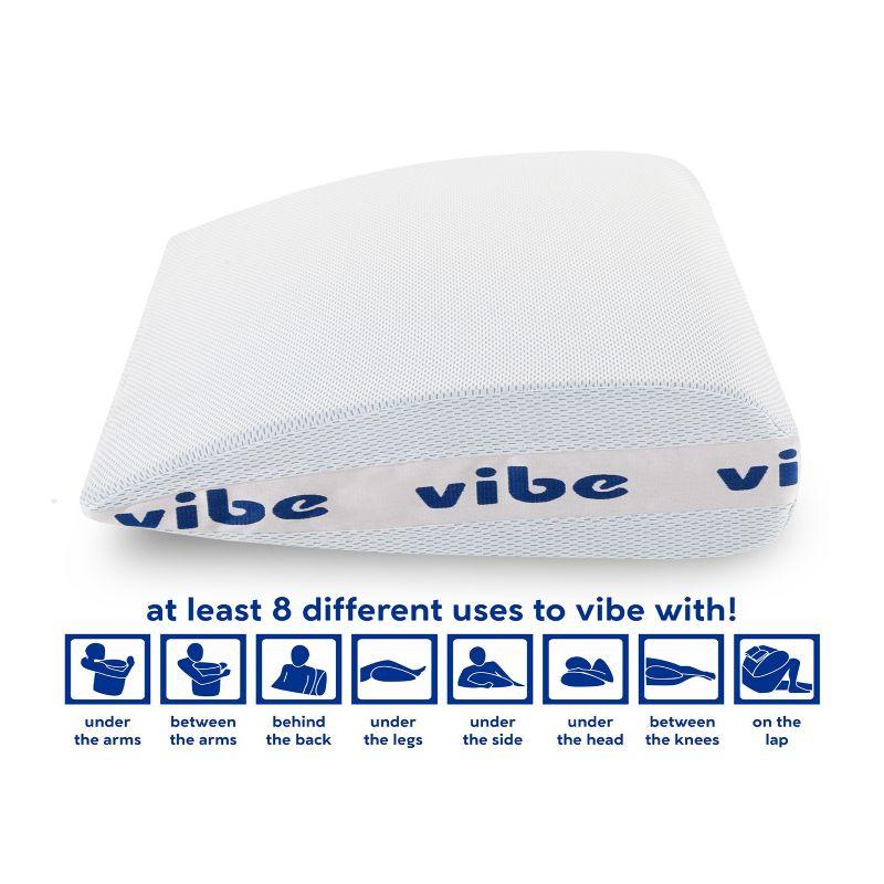 Vibe Smart Edge Multi-Position Gel Infused Memory Foam Pillow, Standard Size