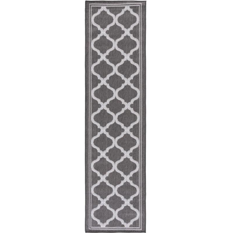 Bermuda BMU810 Power Loomed Indoor/Outdoor Machine Washable Runner Rug - Grey/Brown - 2'x8' - Safavieh