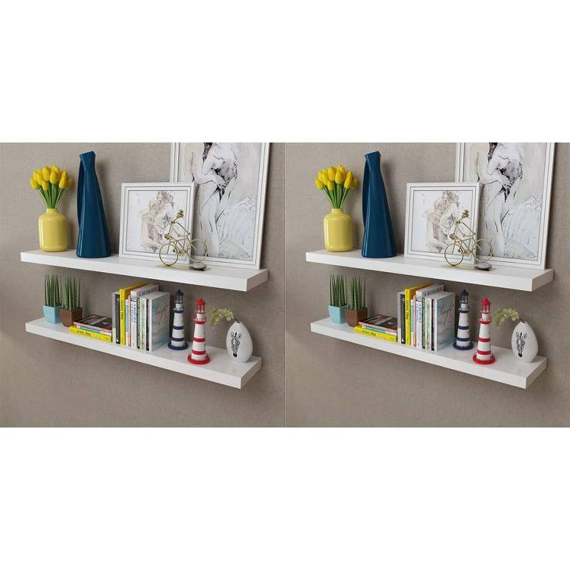 vidaXL Wall Shelves 4 pcs White 39.4"
