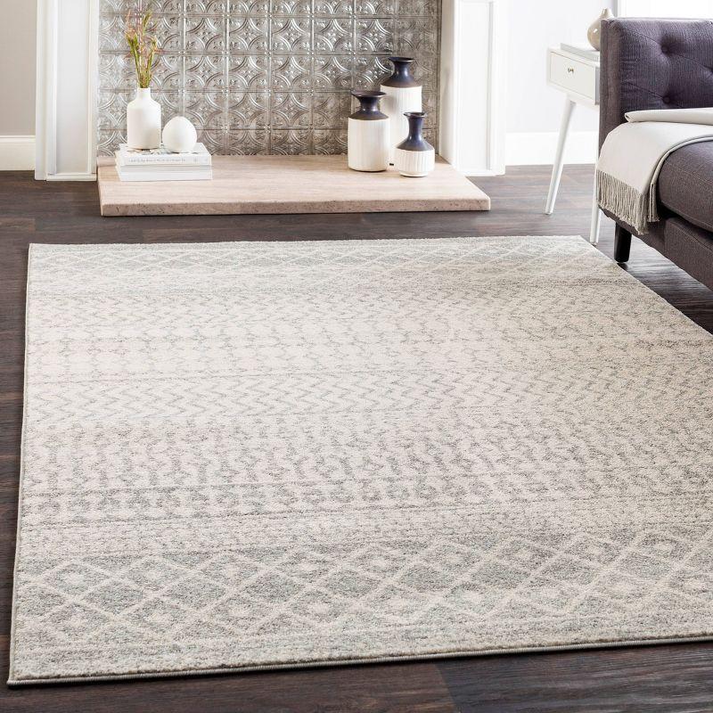 Livabliss 6'7"x9' Sweetgum Global Rug Cream: Traditional Rectangle, Medium Pile, Fade & Stain-Resistant