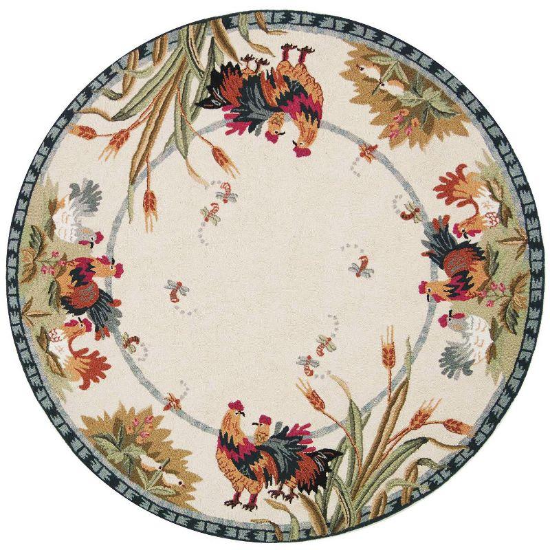 Chelsea HK56 Handmade Area Rug - 5'6" Round - Ivory - Safavieh