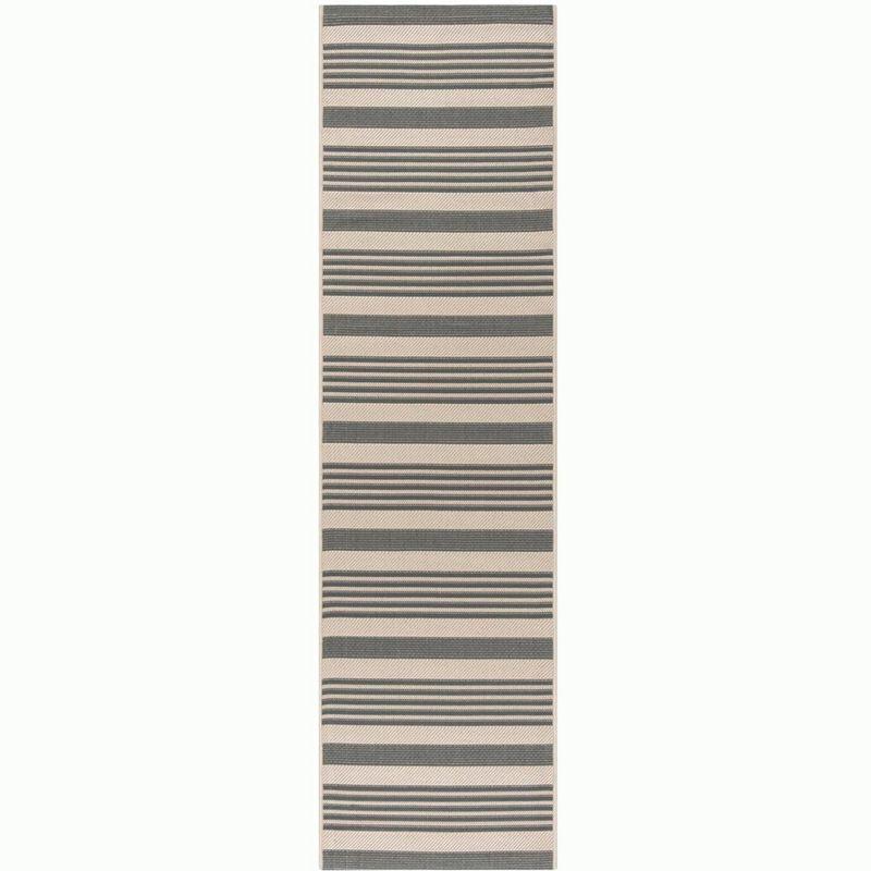 Courtyard CY6062 Power Loomed Indoor/Outdoor Runner Rug - Grey/Bone - 2'3"x8' - Safavieh.
