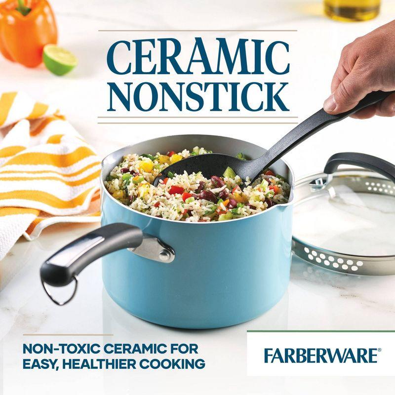 Farberware Farberware Eco Advantage Ceramic Nonstick Straining Saucepan With Lid, 3-Quart