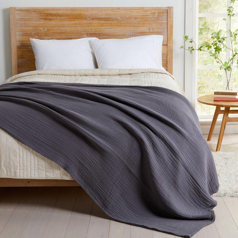 Market & Place 100% Cotton Muslin Bed Blanket