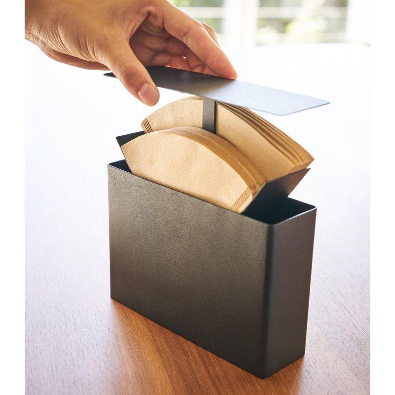Yamazaki Home Yamazaki Home 02 Coffee Filter Case - Kitchen Storage Holder Container, Steel, Lid