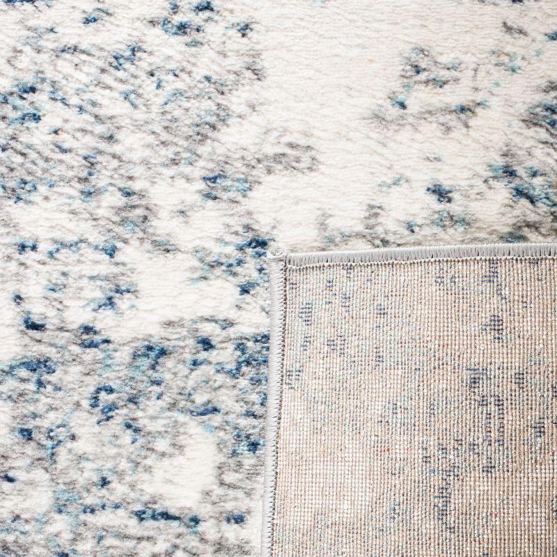 Brentwood BNT822 Power Loomed Area Rug - Light Grey/Blue - 3'x3' - Safavieh.