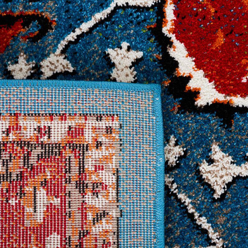 Vintage Hamadan VTH259 Power Loomed Area Rug - Red/Blue - 5'3"x7'6" - Safavieh.