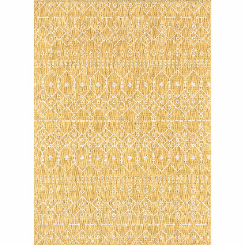 Well Woven Nors Indoor / Outdoor Flat Weave Pile Nordic Lattice Area Rug