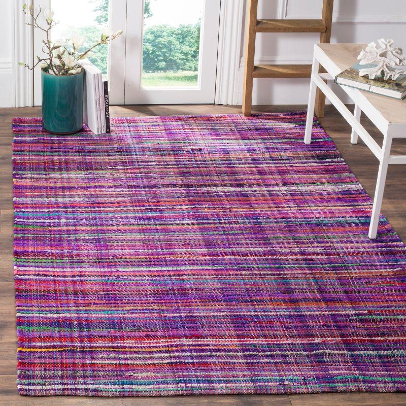 Multicolor Handwoven Wool and Cotton Area Rug